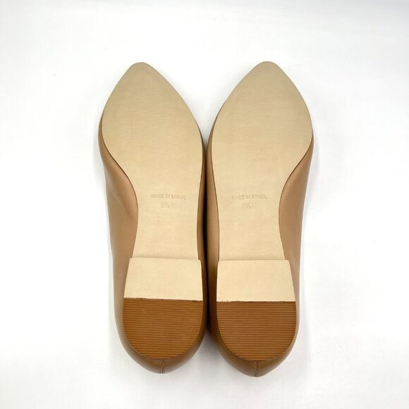 Walking Cradles Size 8.5 Nude Tan Beige Leather Comfort Ballet Flats Shoes - Picture 9 of 14